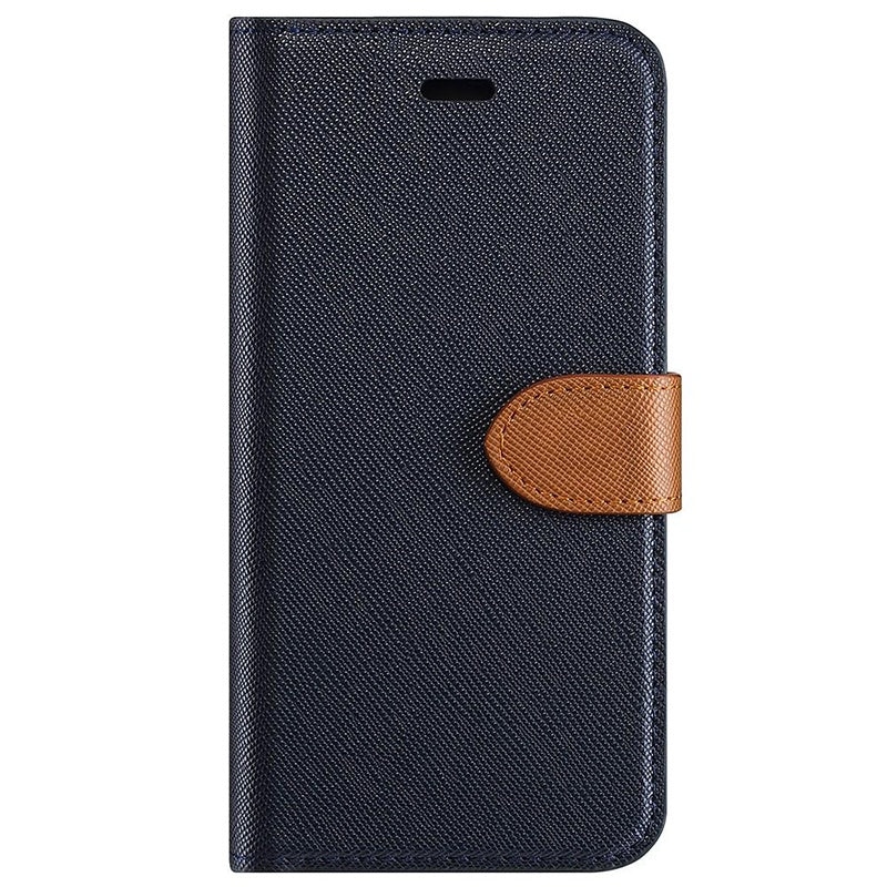 Blu Element - 2 in 1 Folio Case Blue/Tan for Samsung Galaxy A8 2018