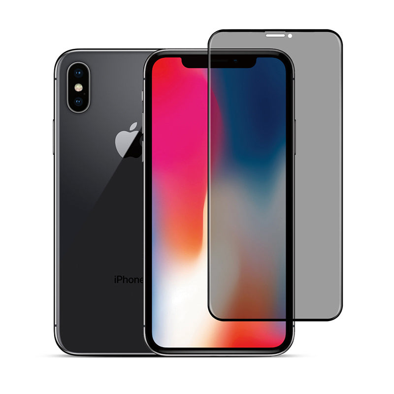 22 cases - 3D Privacy Tempered Glass Black for iPhone XS Max