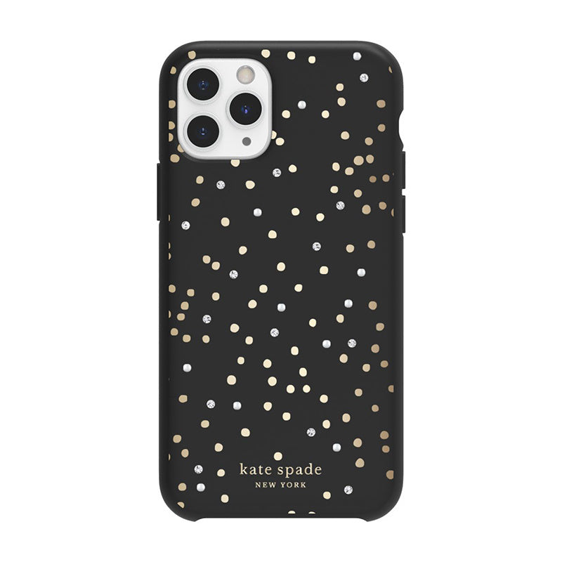 Kate Spade - Protective Hardshell Case Black Disco Dots for iPhone 11 Pro