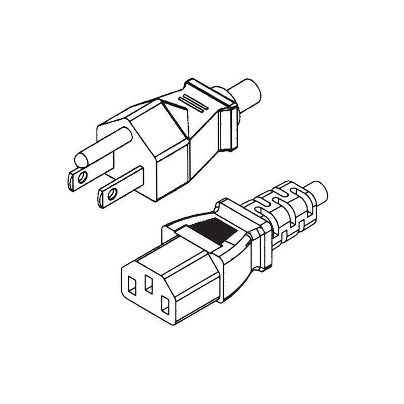 NA CSA Powercord, 14AWG - 25ft, BK