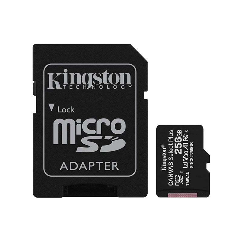 Kingston - 256GB microSDXC Canvas Select Plus Class 10 Flash Memory Card SDCS2