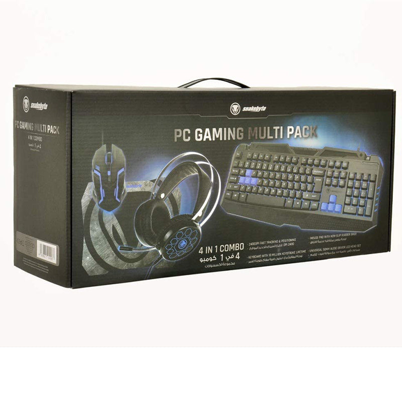 Snakebyte PC Gaming Multi Pack Keyboard, Headset, Mouse, Mousepad (Set)