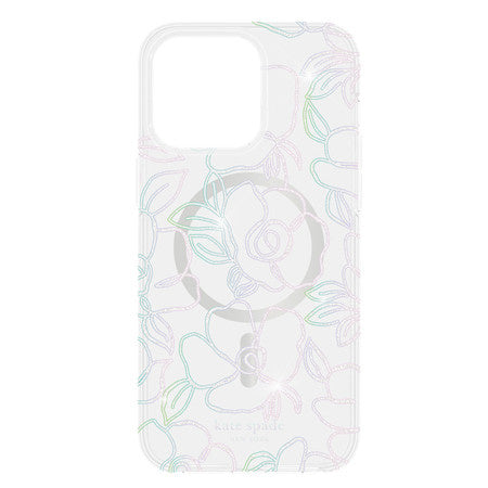 Kate Spade - Protective Case Floral Glitter for iPhone 15 Pro Max