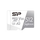 Silicon Power 512GB Superior UHS1(U3) V30 A2 MicroSD Memory Card with Adapter