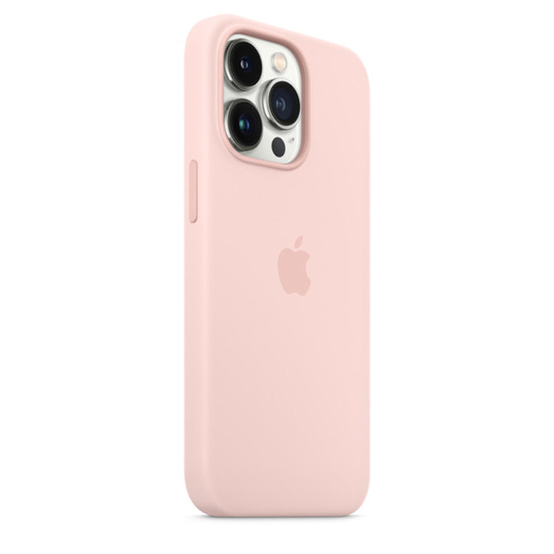 Apple - Silicone Case with MagSafe Chalk Pink for iPhone 13 Pro