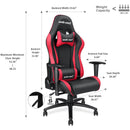Anda Seat Axe Series Gaming Chair with High Back Lumbar Support & Headrest - Black/Red